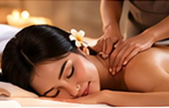 Swedish Massage home massage illustration