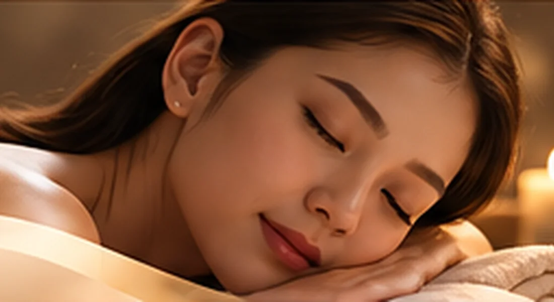 Restful massage wellness scene